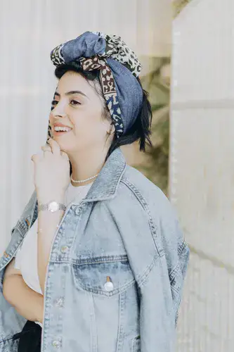 מטפחת גאומטרי ג'ינס